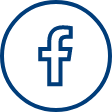 Facebook in circle icon.